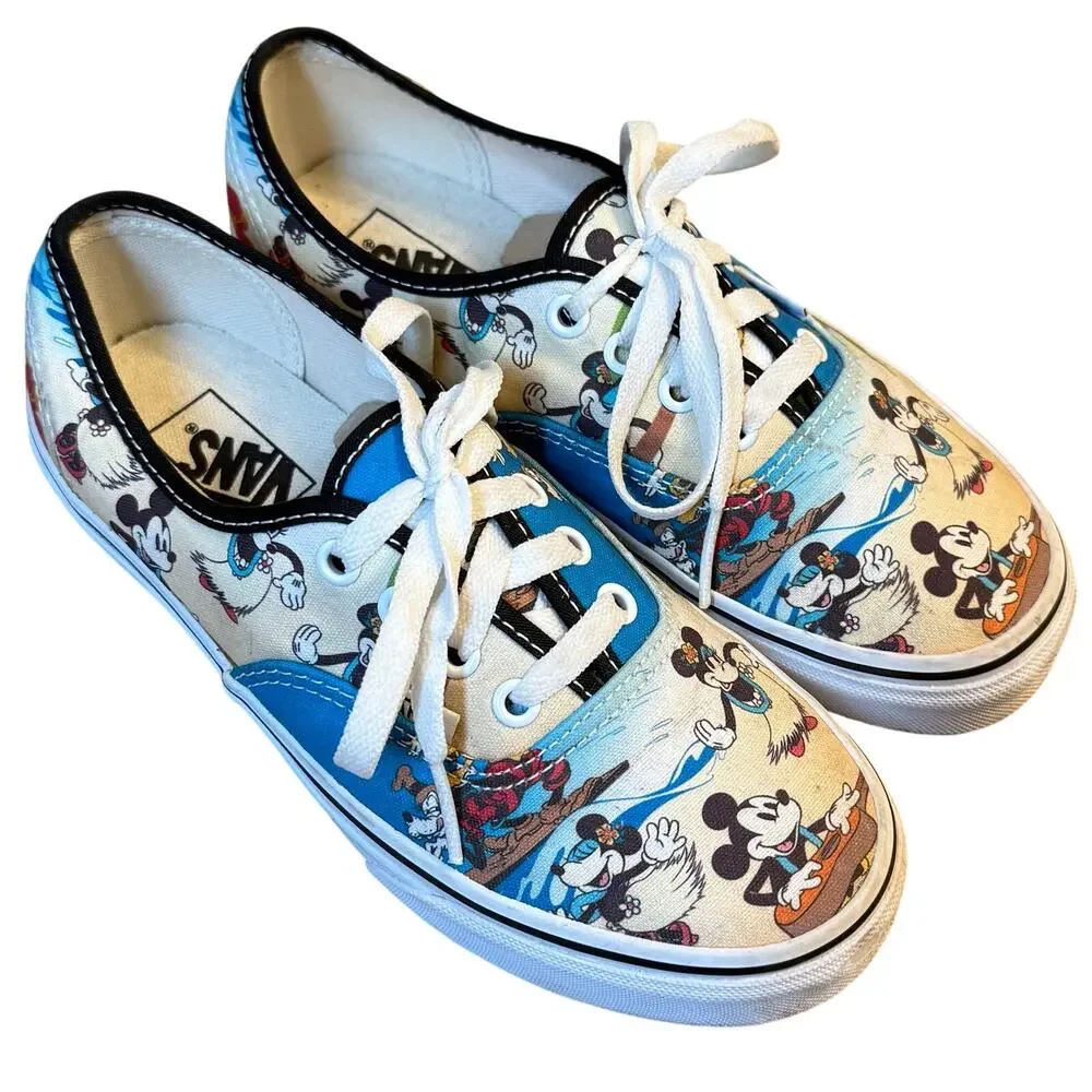 VANS X Disney Old Skool Sneaker Mickey Minnie Aloha Hawaiian Luau Women's 6.5